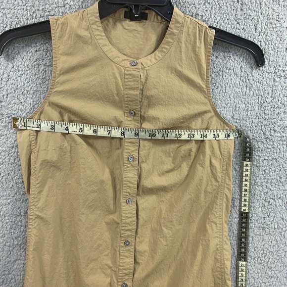 J Crew Collection Womens Shirt Dress Button Down Khaki 100% Cotton Sz XXS Brown - Picture 5 of 14